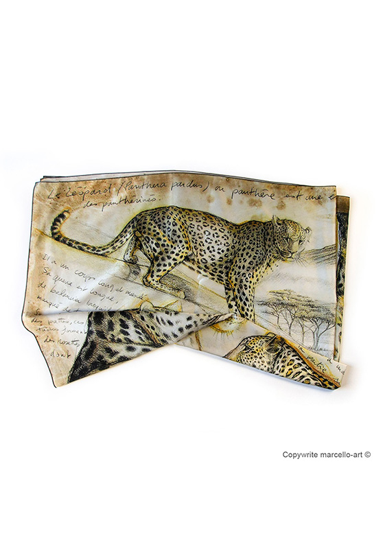 Marcello-art: Rectangular Rectangular scarve 252 Leopard