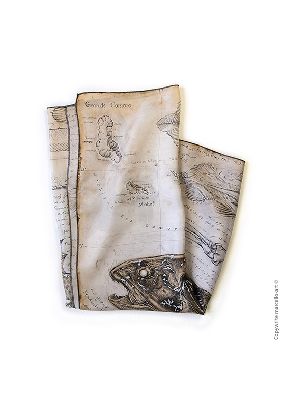 Marcello-art: Rectangular Rectangular scarve 346 Latimeria chalumnae