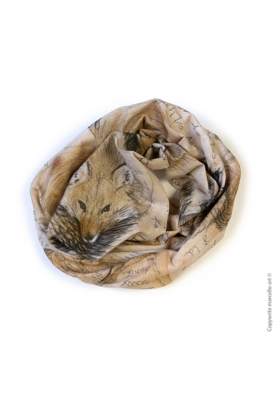 Marcello-art: Tube scarf Tube Scarf 336 Red fox