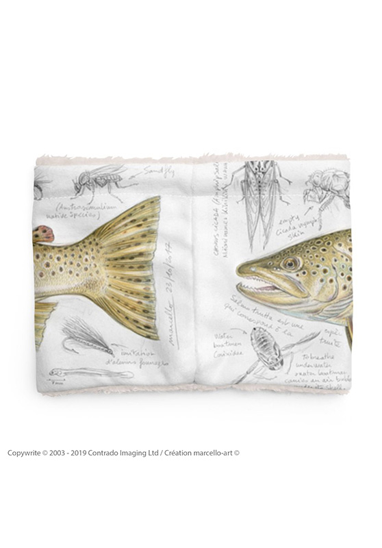 Marcello-art: Snood Snood 372 Brown trout - white