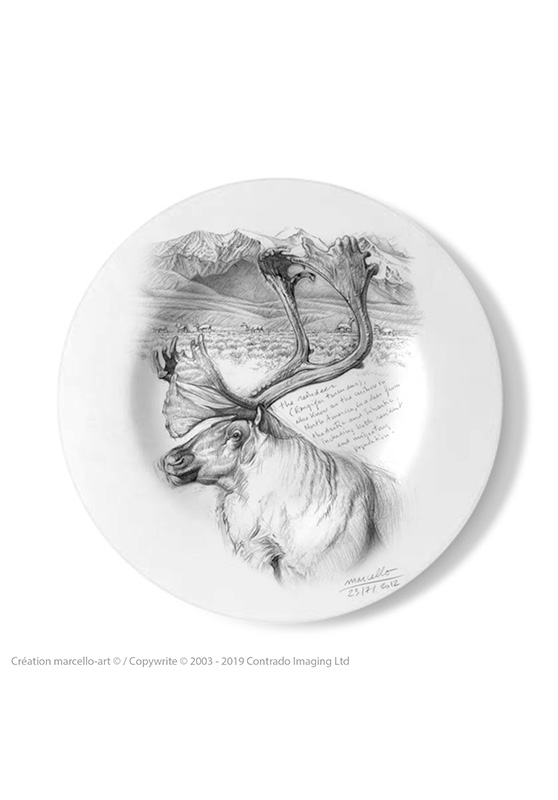Marcello-art : Assiettes de décoration Assiette décorative 190 Caribou
