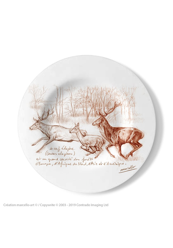 Marcello-art: Decorating Plates Decoration plate 271 Red Deer
