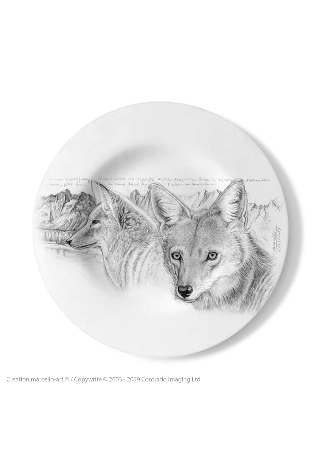 Marcello-art: Decorating Plates Decoration plates 391 Coyote