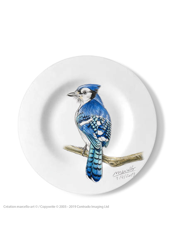 Marcello-art: Decorating Plates Decoration plates 393 blue jay