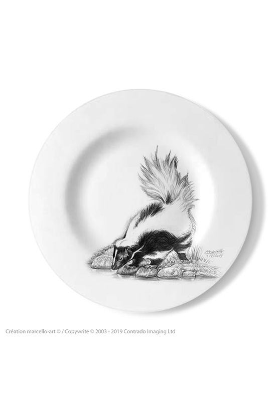 Marcello-art: Decorating Plates Decoration plates 393 skunk