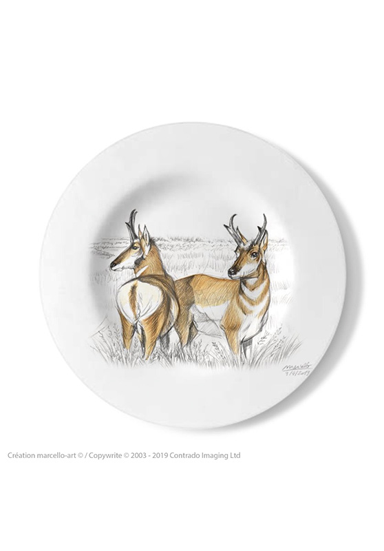 Marcello-art: Decorating Plates Decoration plates 393 pronghorne