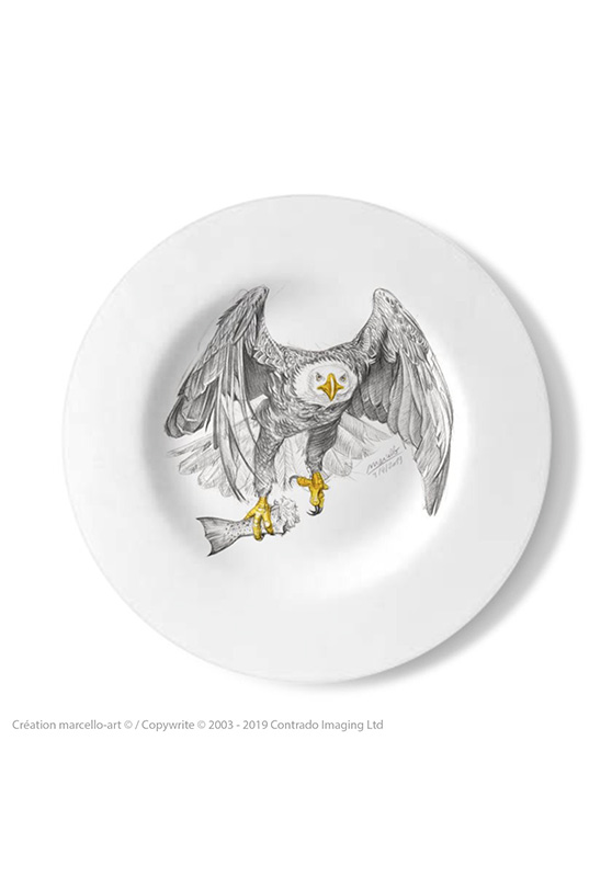 Marcello-art: Decorating Plates Decoration plates 393 bald eagle