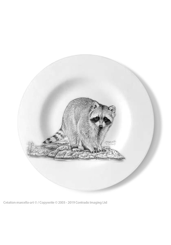 Marcello-art: Decorating Plates Decoration plates 393 raccoon