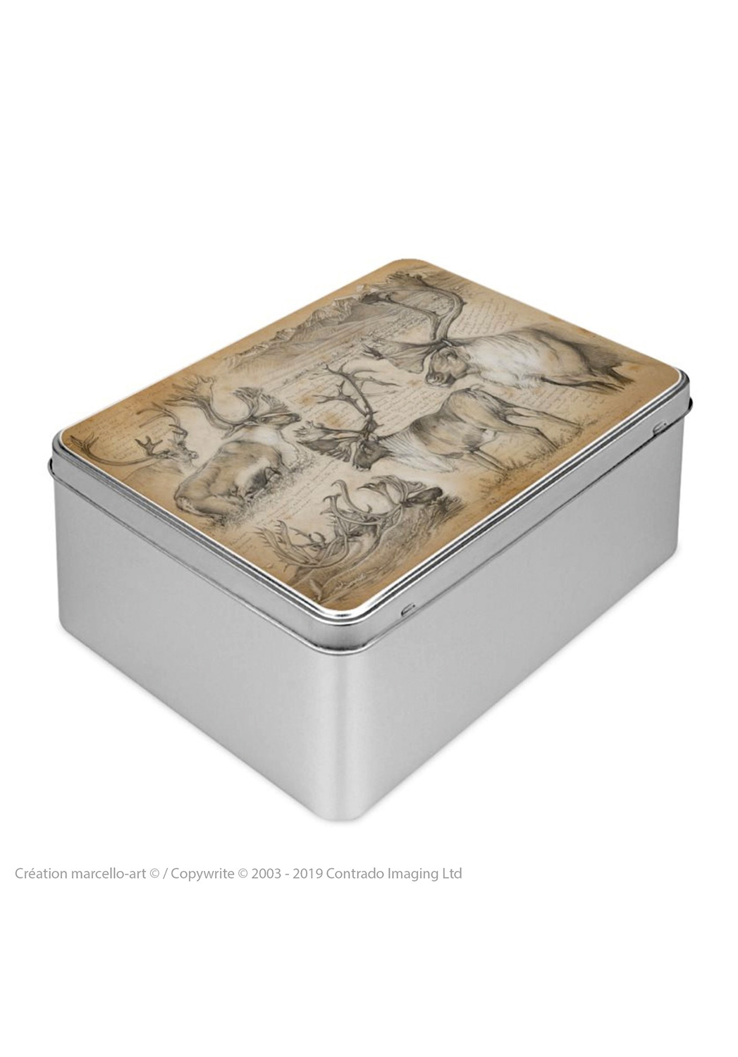 Marcello-art: Rectangular cookie box Rectangular cookie box 190 caribou