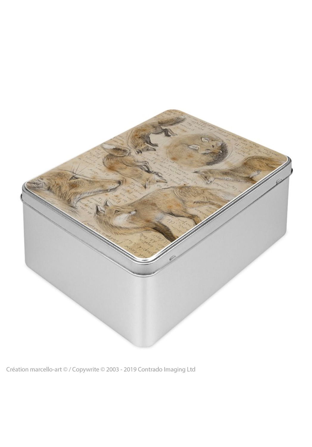 Marcello-art : Boîtes à biscuits rectangulaires Boîte à biscuit rectangulaire 336 renard roux