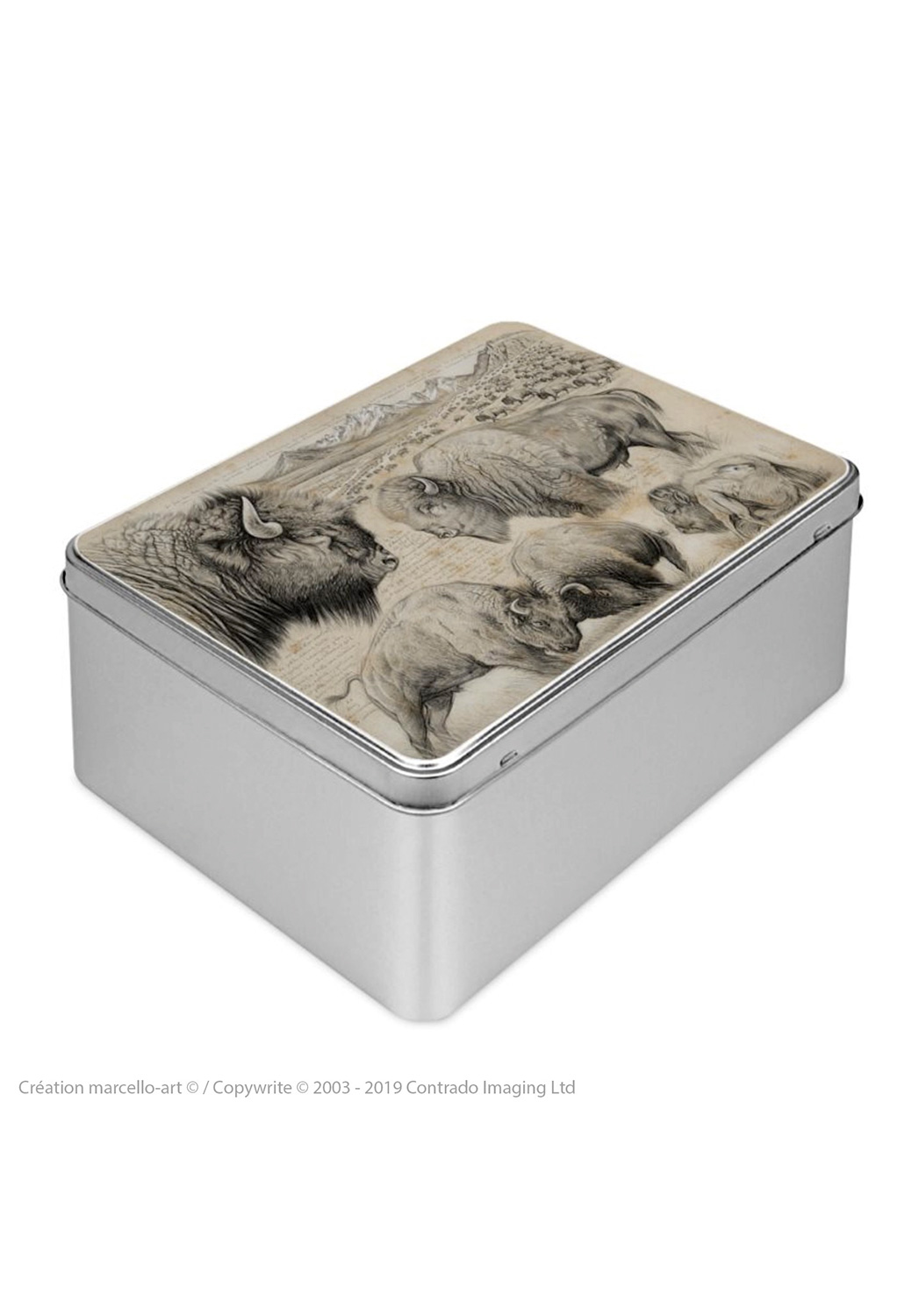 Marcello-art: Rectangular cookie box Rectangular cookie box 390 American buffalo