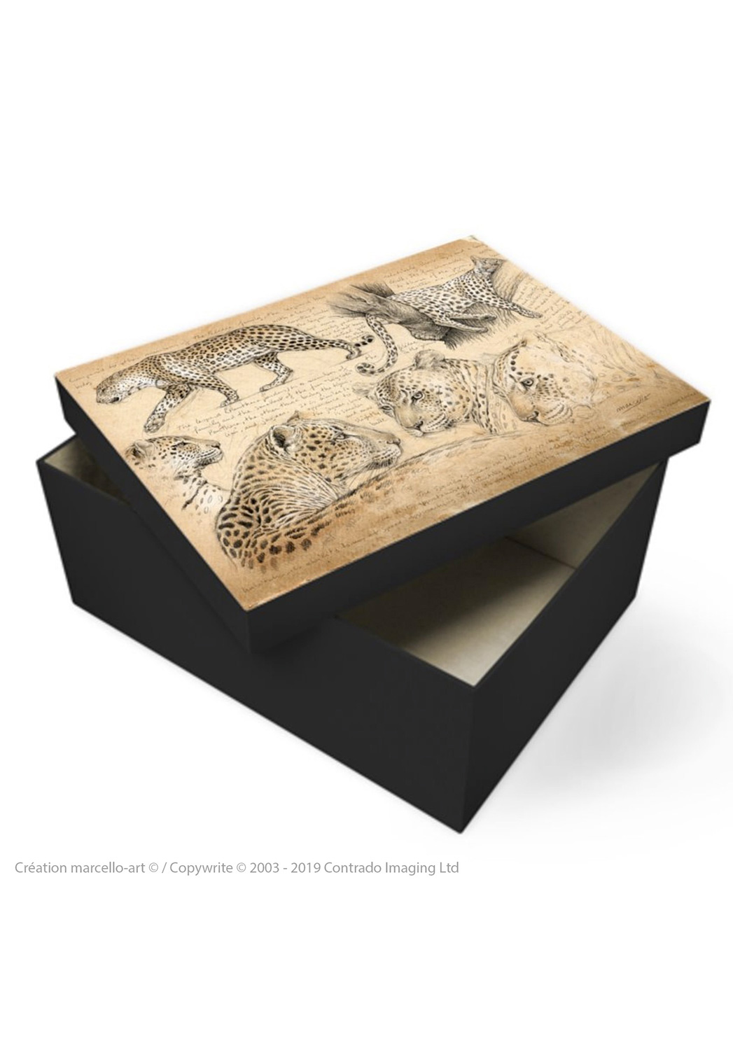 Marcello-art: Decoration accessoiries Souvenir box 180 leopard
