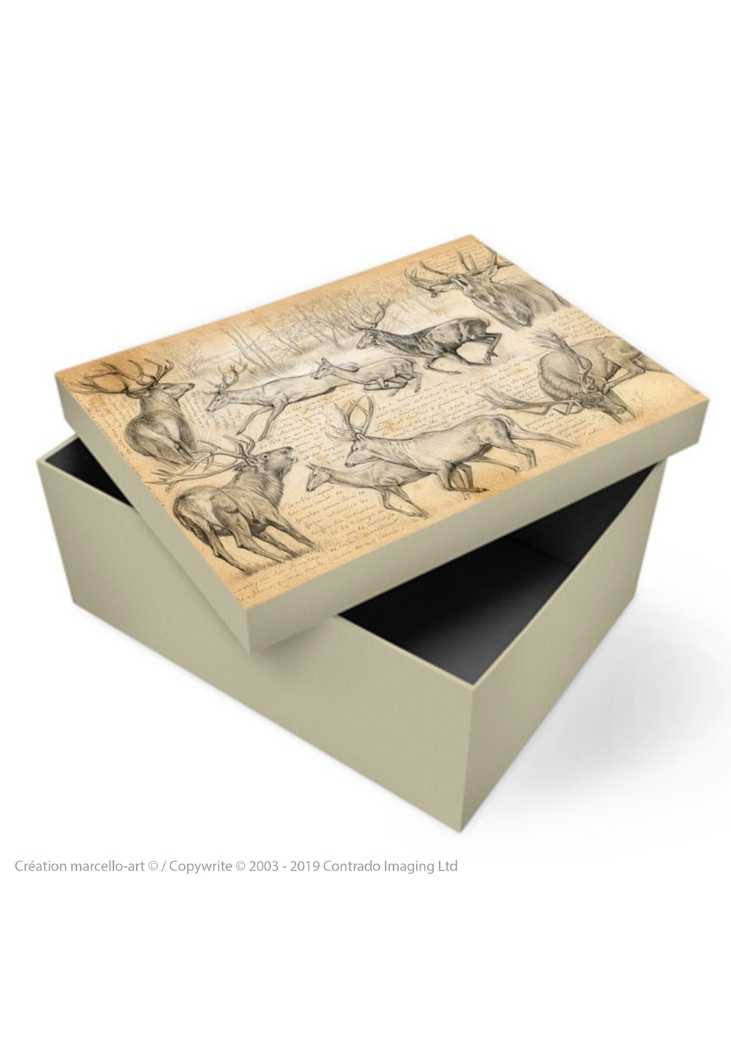 Marcello-art: Decoration accessoiries Souvenir box 271 red deer