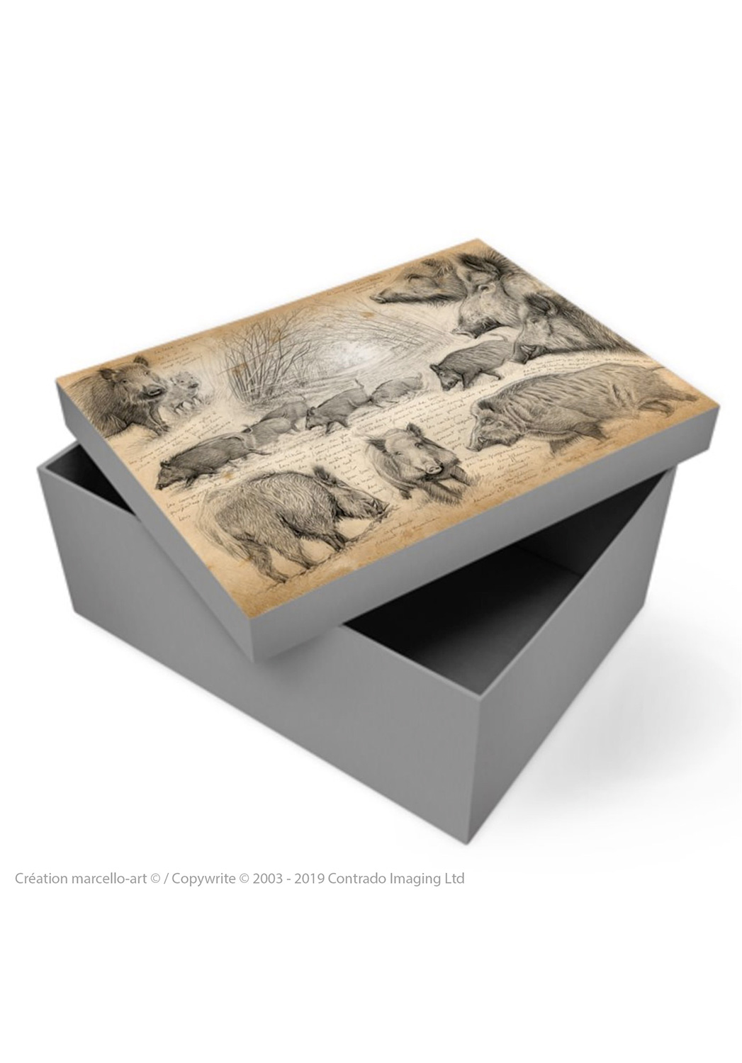 Marcello-art: Decoration accessoiries Souvenir box 272 boar