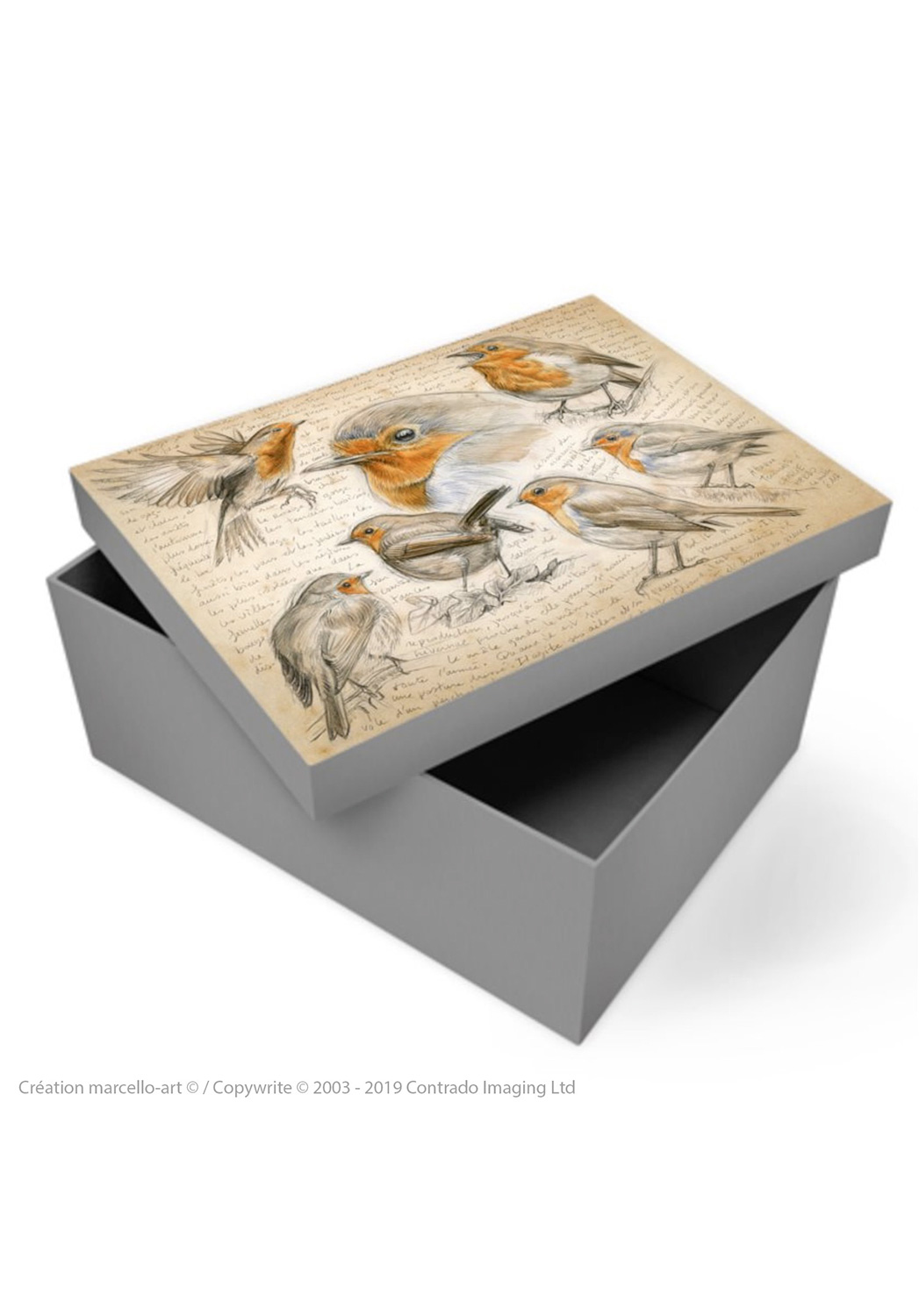 Marcello-art: Decoration accessoiries Souvenir box 282 robin