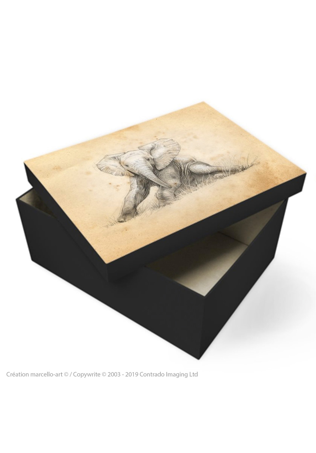 Marcello-art: Decoration accessoiries Souvenir box 324 baby elephant