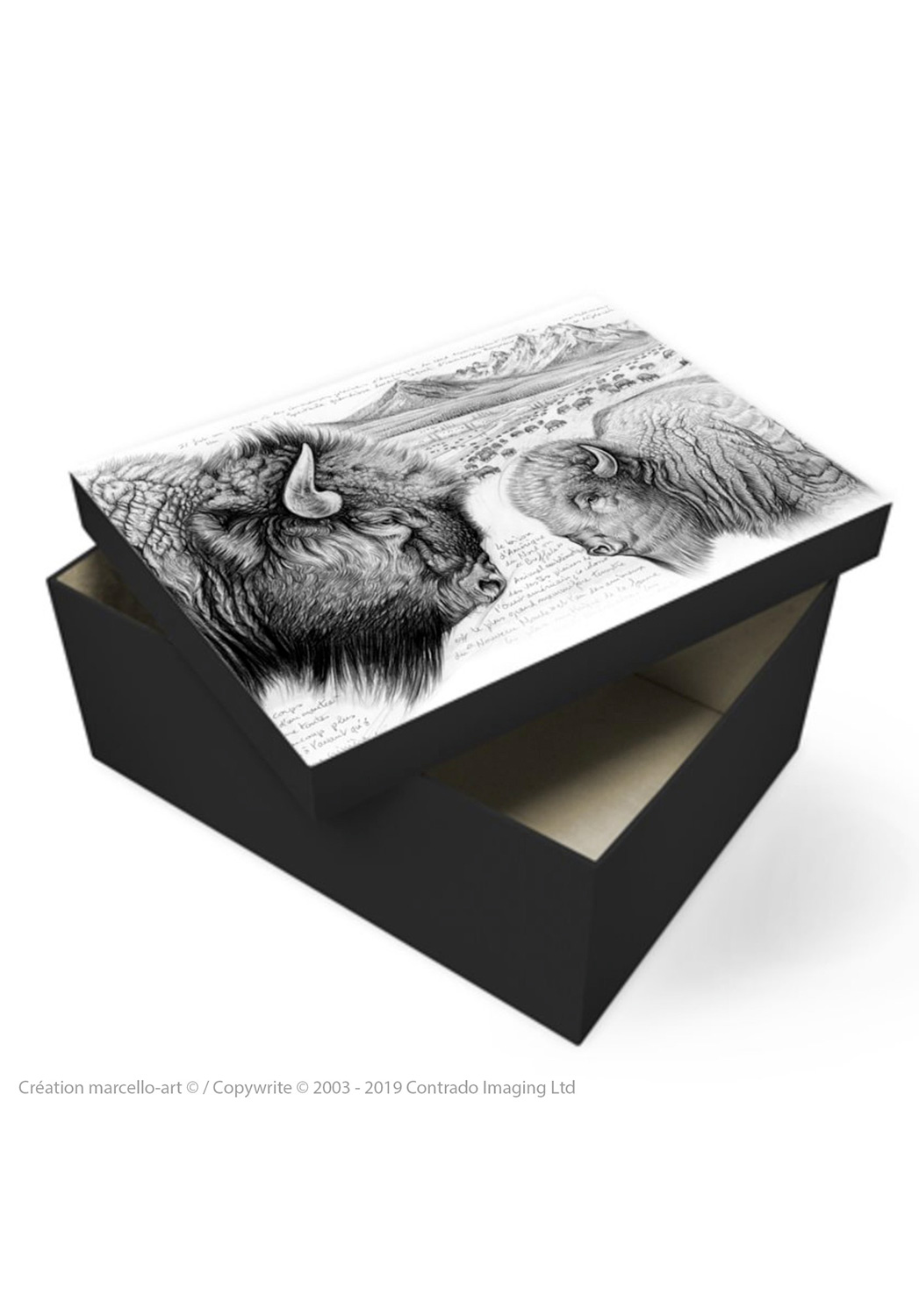 Marcello-art : Accessoires de décoration Boîte à souvenirs 390 bison