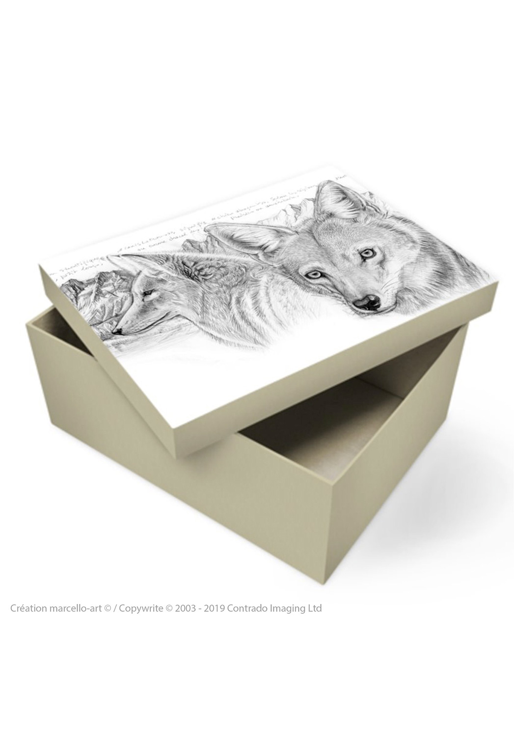Marcello-art: Decoration accessoiries Souvenir box 391 coyote