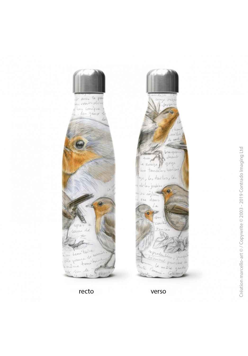 Marcello-art: Decoration accessoiries Isothermal bottle 282 robin