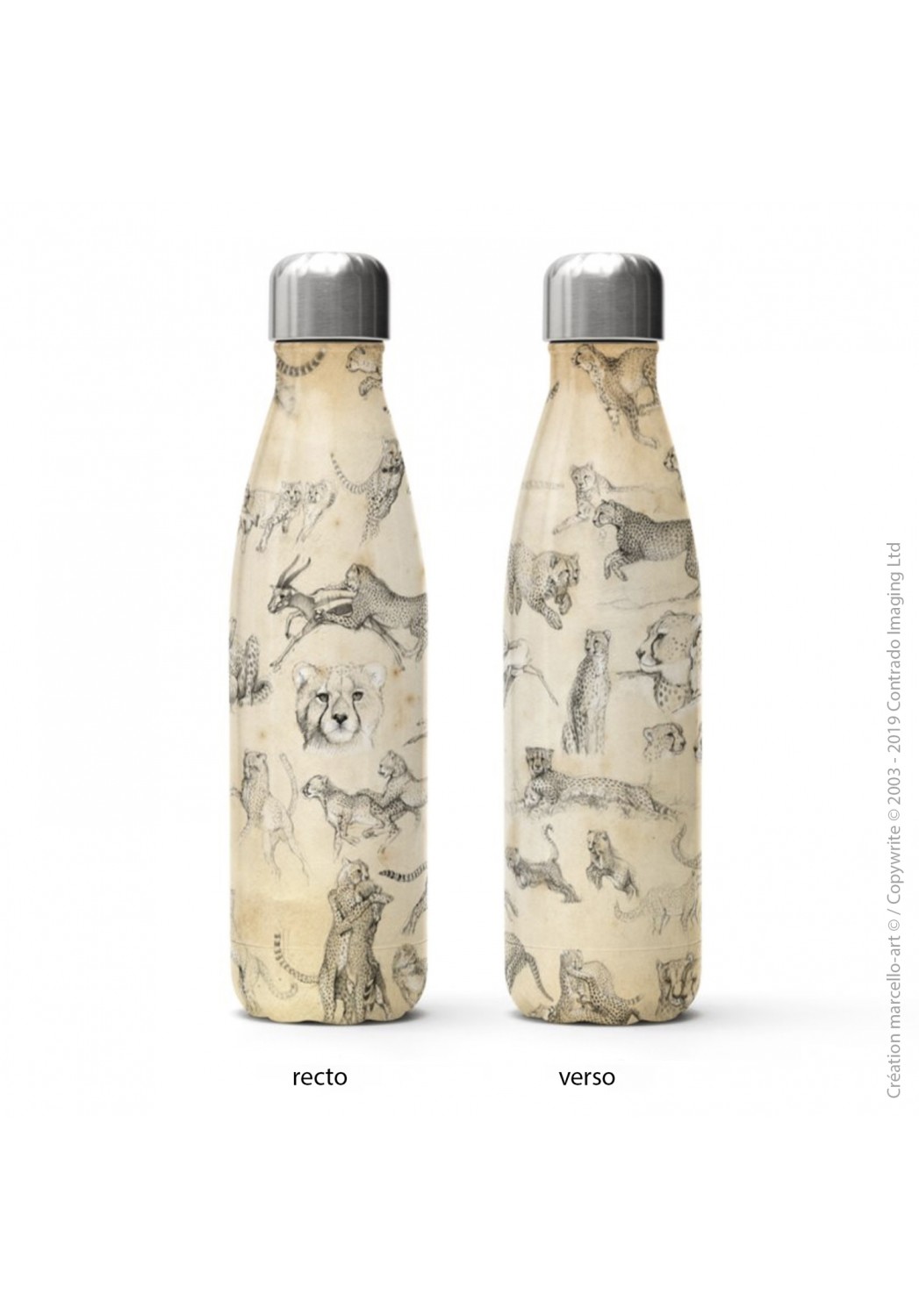 Marcello-art: Decoration accessoiries Isothermal bottle 320 Cheetah For Ever