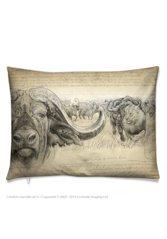 Marcello-art: Fashion accessory Cushion 274 cap buffalo engraving