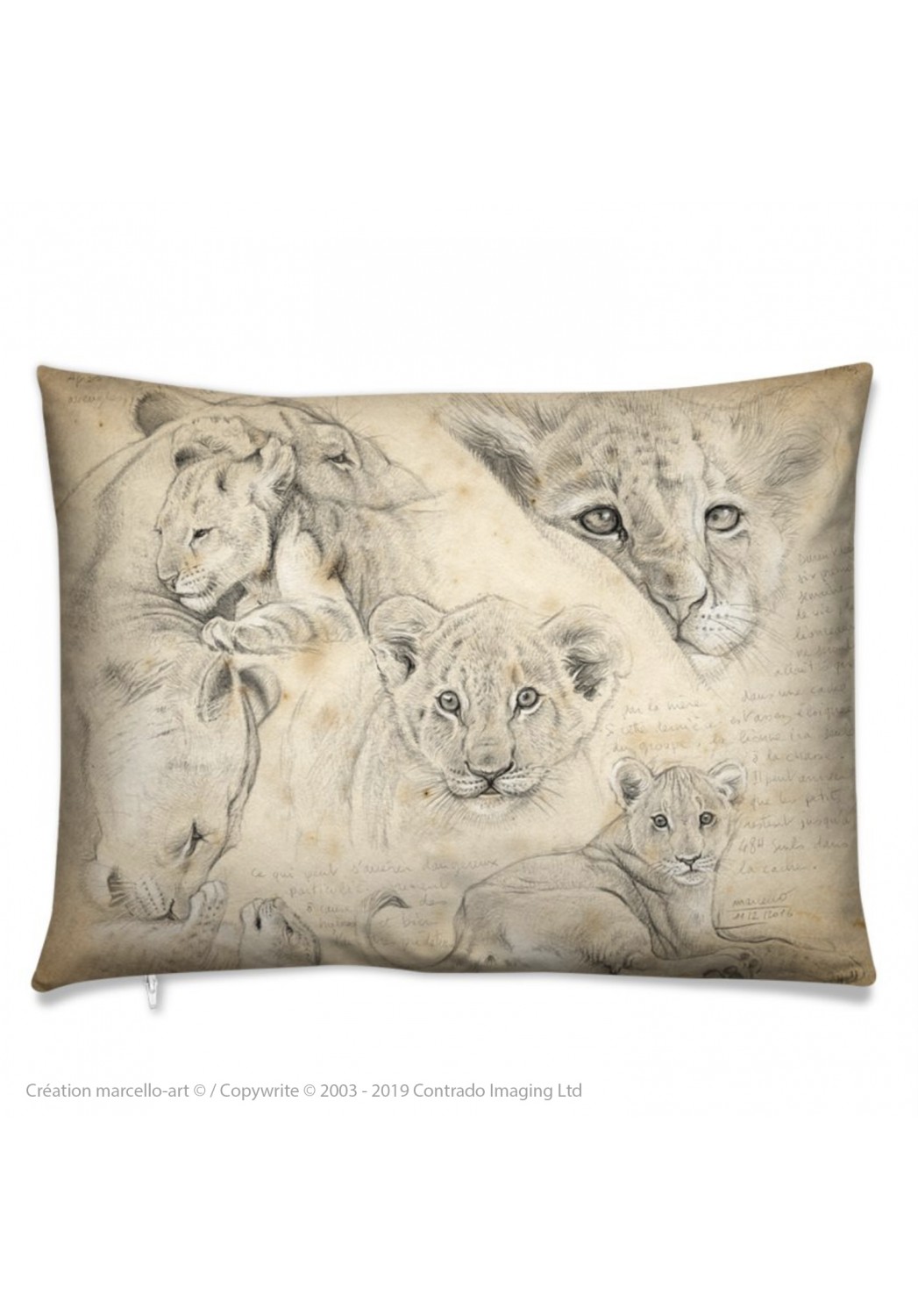 Marcello-art: Fashion accessory Cushion 330 lion cubs