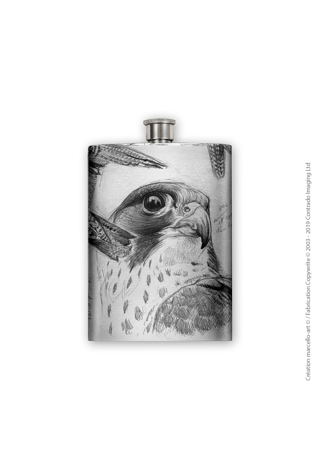 Marcello-art: Decoration accessoiries Flask 13 A peregrine Falcon