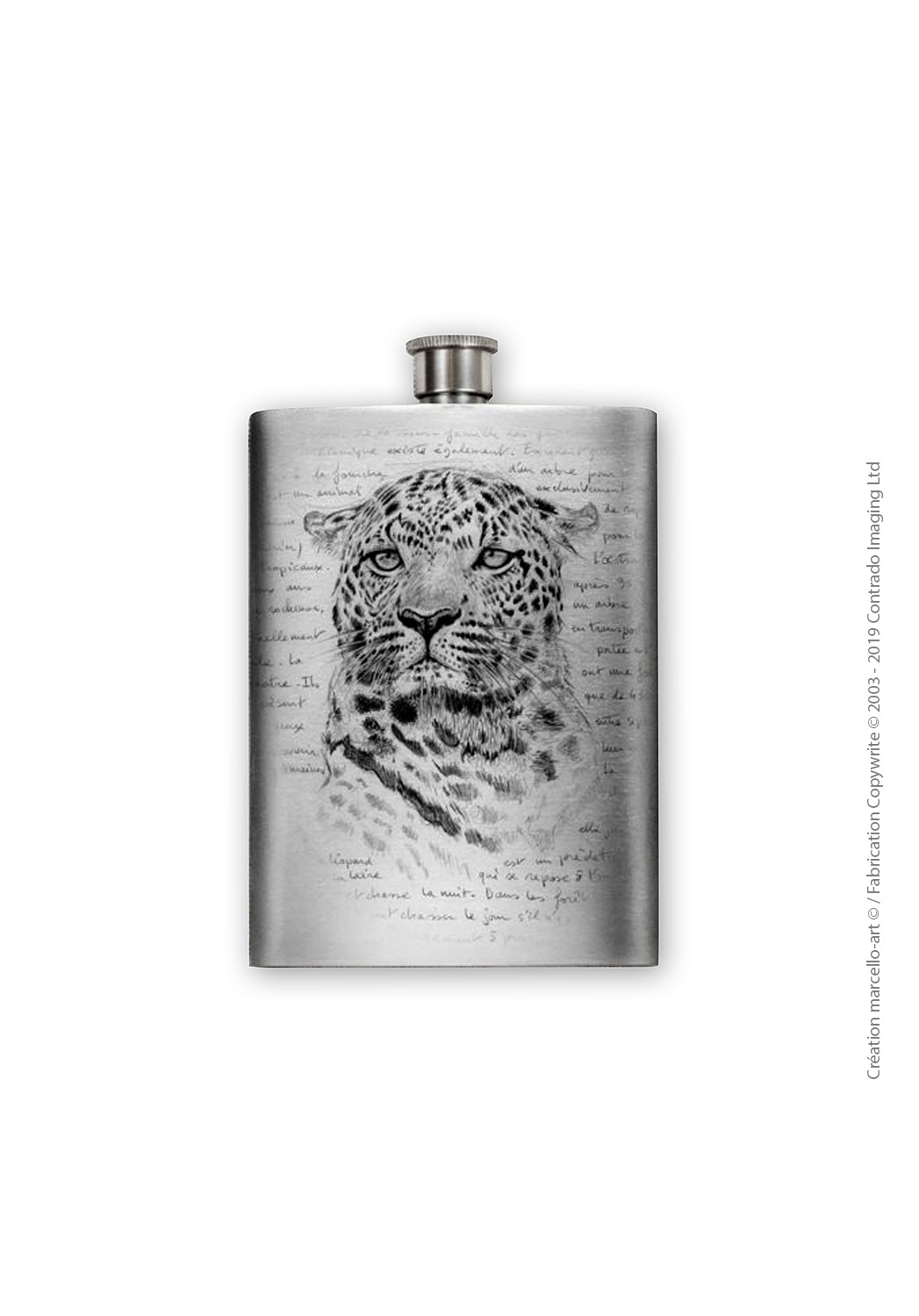 Marcello-art : Accessoires de décoration Flasque 180 face léopard