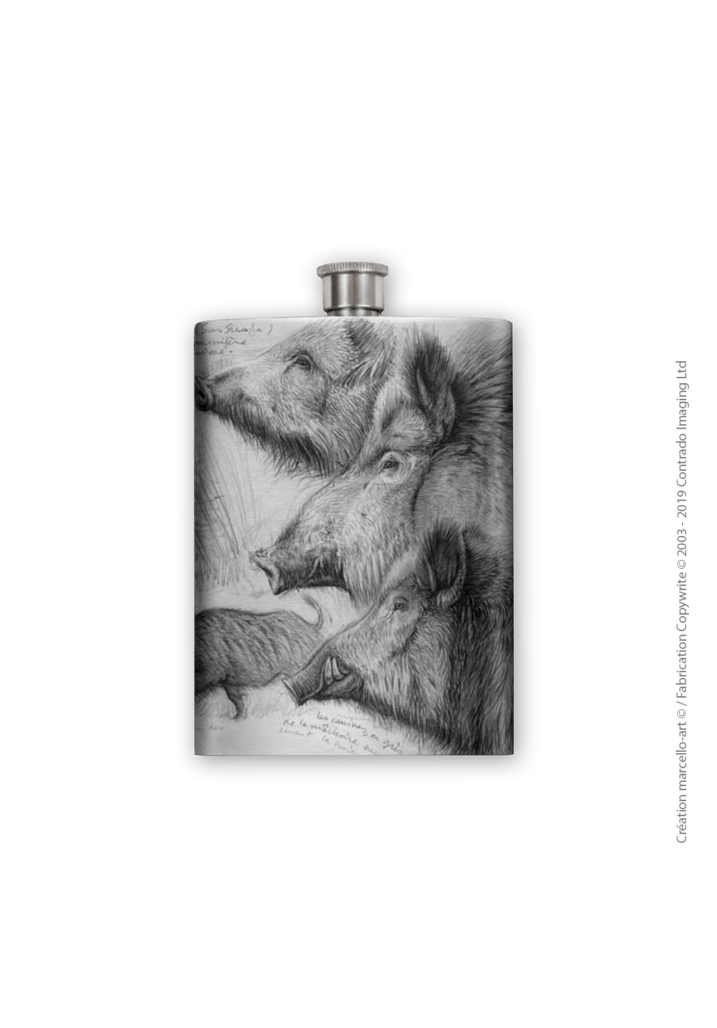 Marcello-art : Accessoires de décoration Flasque 272 sanglier