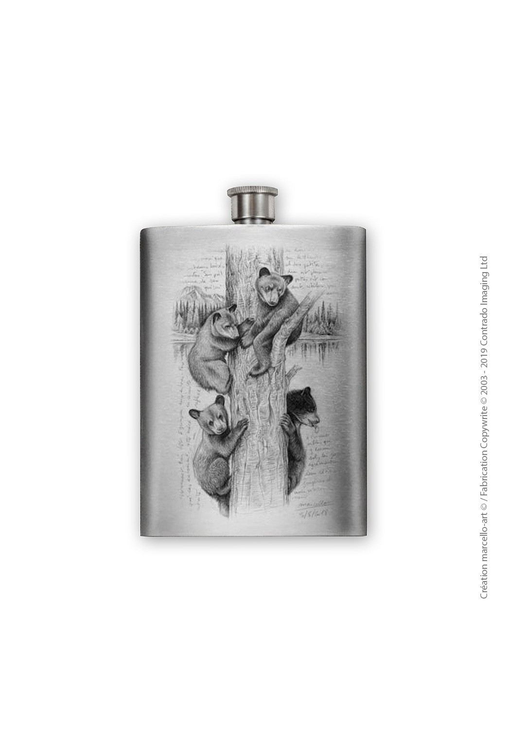 Marcello-art : Accessoires de décoration Flasque 382 oursons