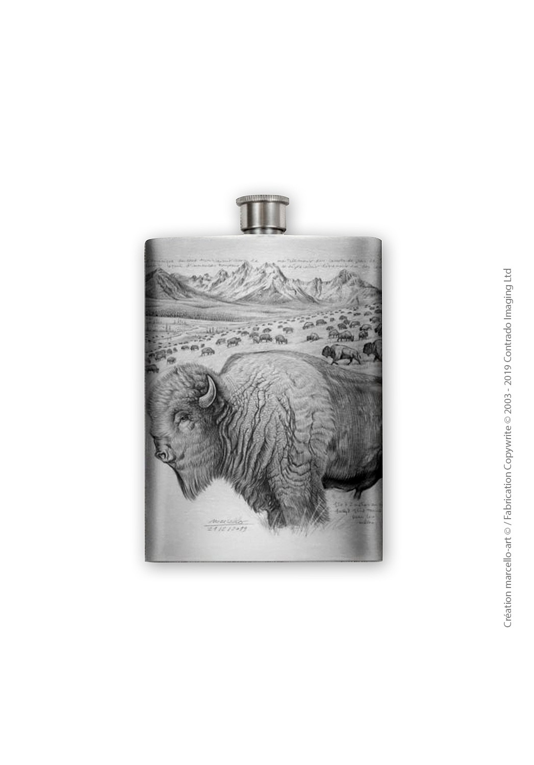 Marcello-art: Decoration accessoiries Flask 390 American buffalo
