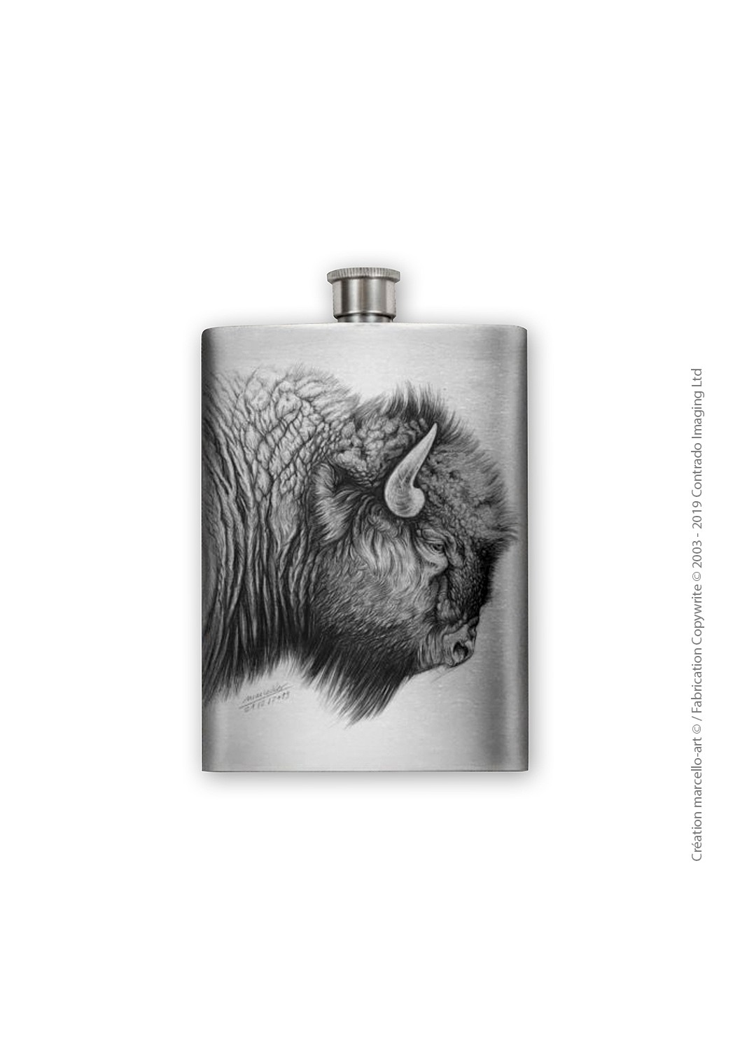 Marcello-art: Decoration accessoiries Flask 390 American buffalo head