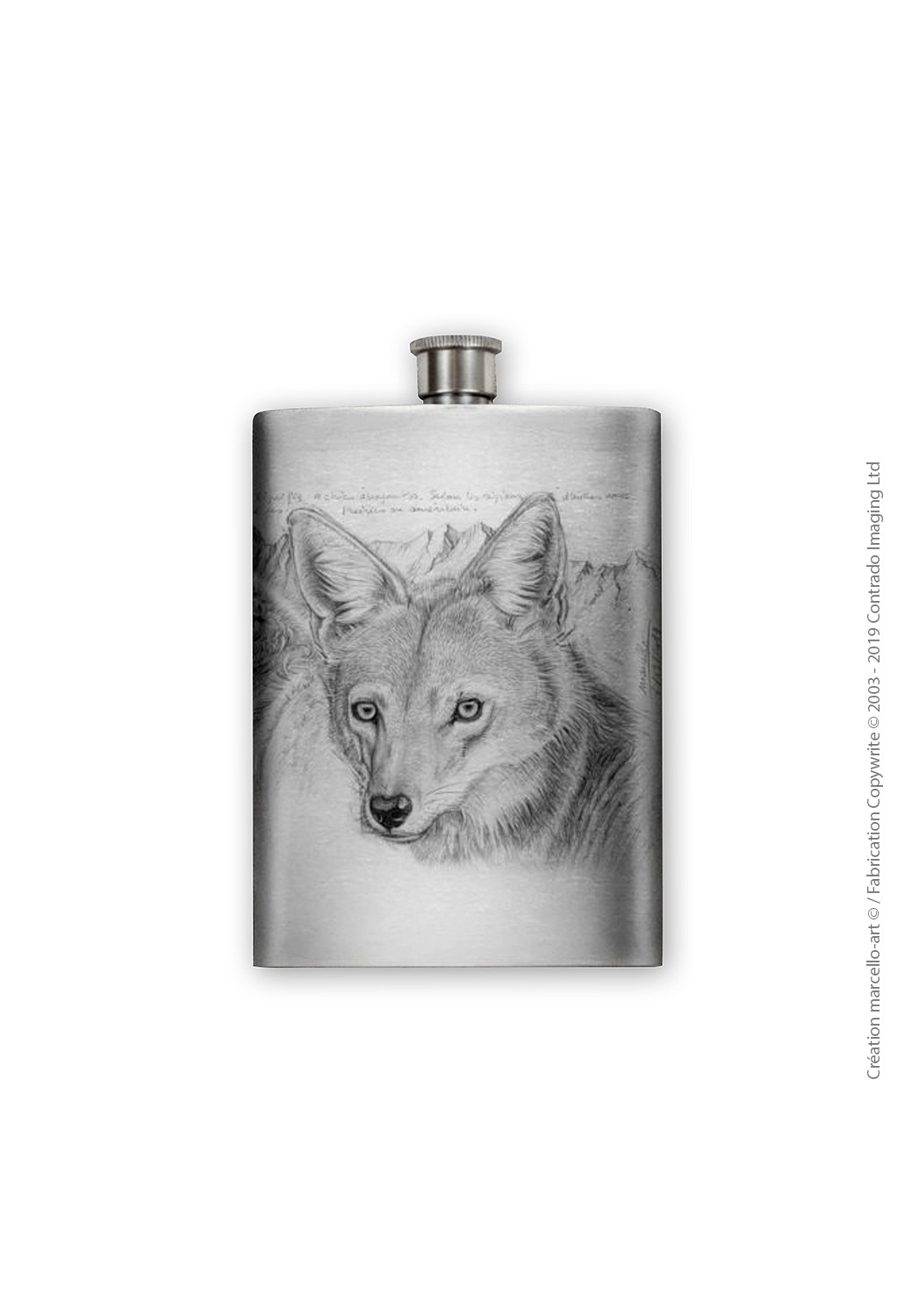 Marcello-art : Accessoires de décoration Flasque 391 tête coyote