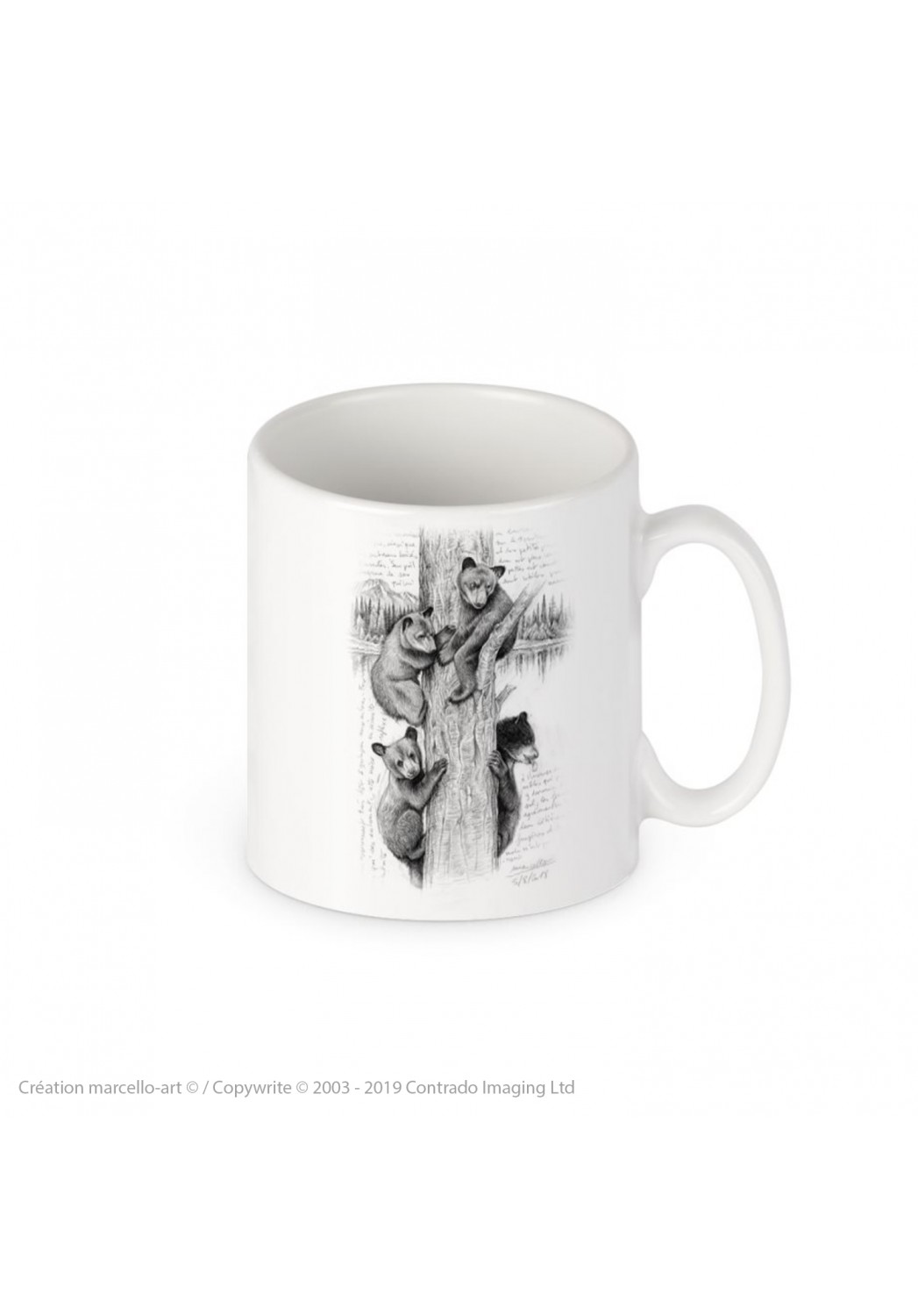 Marcello-art: Decoration accessoiries Porcelain mug 382 little bears
