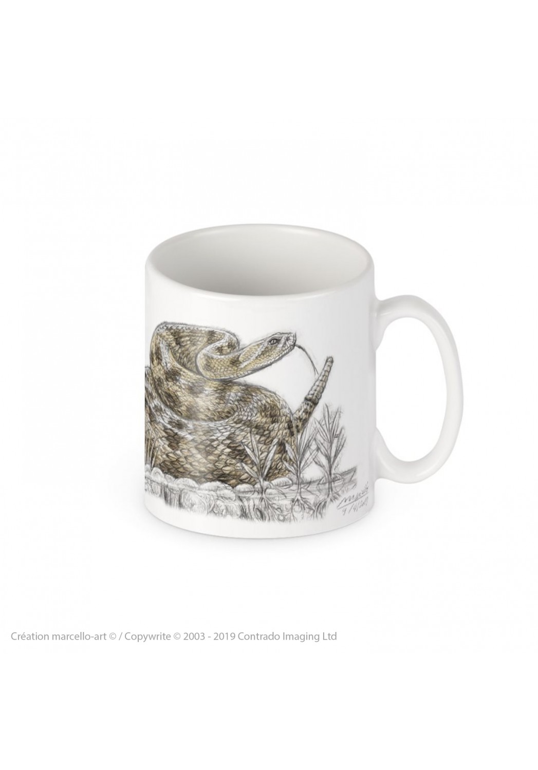 Marcello-art: Decoration accessoiries Porcelain mug 393 rattlesnake