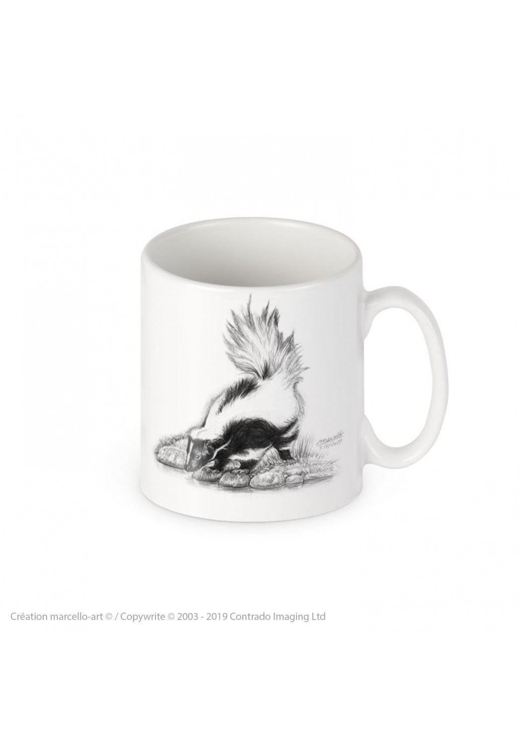 Marcello-art: Decoration accessoiries Porcelain mug 393 skunk