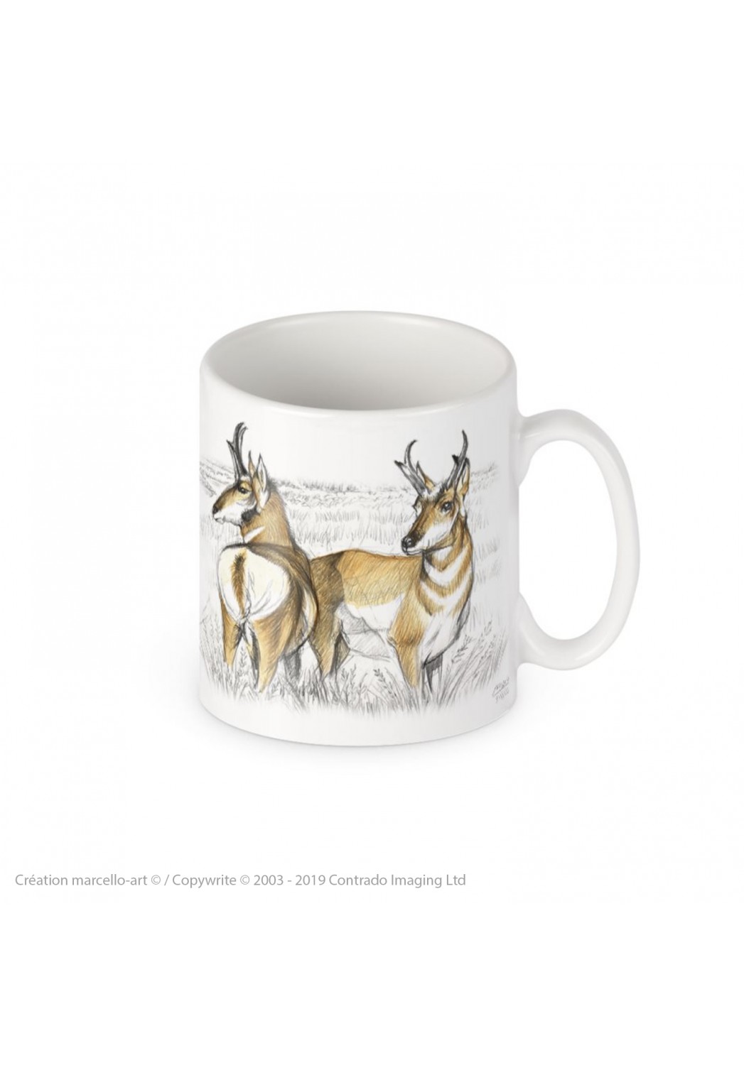Marcello-art: Decoration accessoiries Porcelain mug 393 pronghorne
