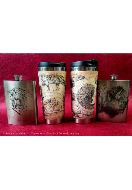 Marcello-art: Decoration accessoiries Thermos mug 176 black rhino