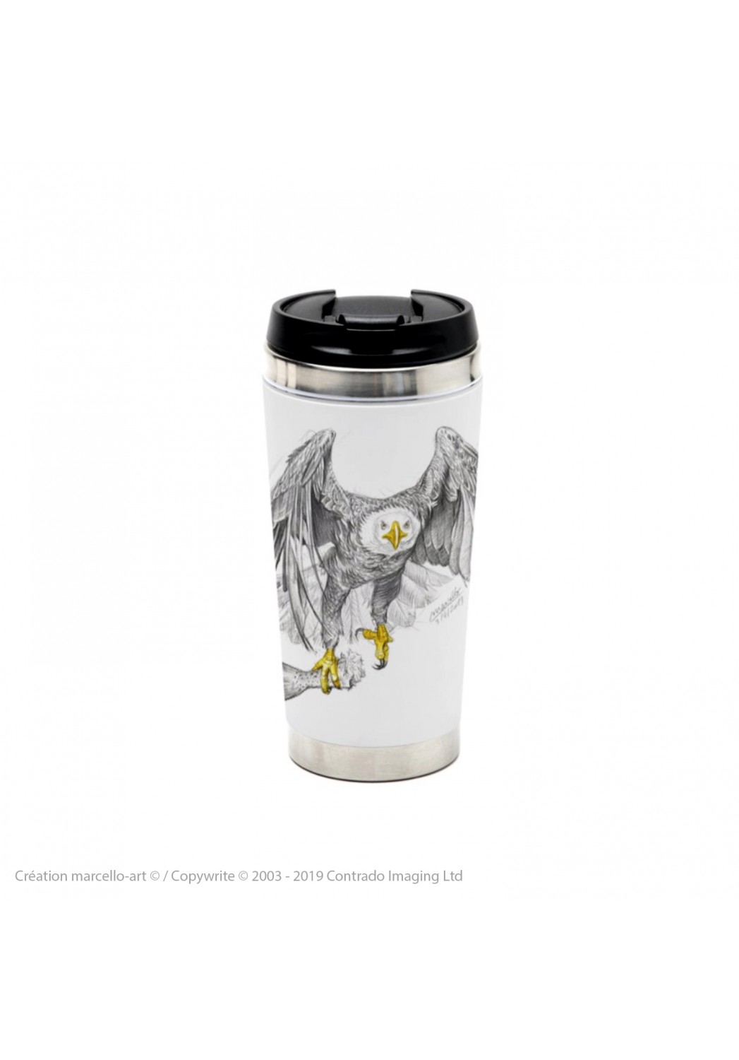 Marcello-art: Decoration accessoiries Thermos mug 393 bald eagle