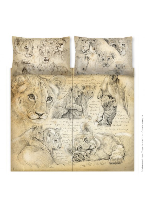 Marcello-art : Accessoires de mode Housse de couette 330 lionceaux