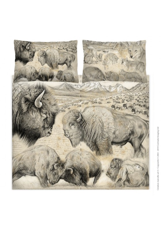 Marcello-art: Fashion accessory Duvet cover 390 American buffalo