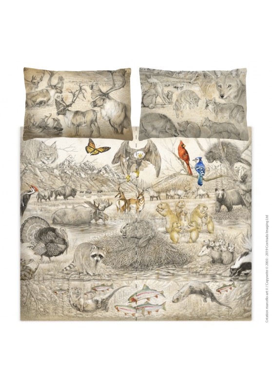 Marcello-art: Fashion accessory copy of Duvet cover 392 elephant patchwork sépia