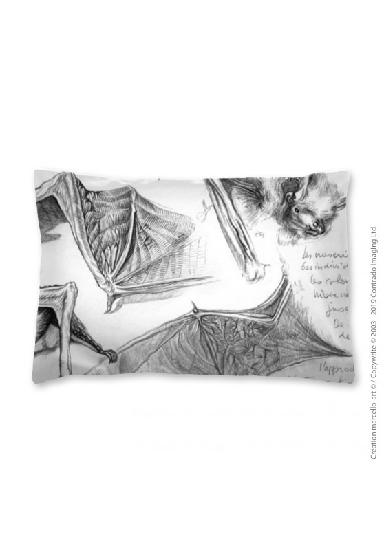 Marcello-art : Accessoires de mode Taie 31 A pipistrelles blanches