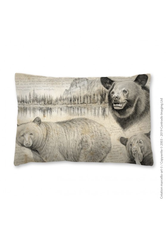 Marcello-art: Fashion accessory Pillowcase 382 A black bear