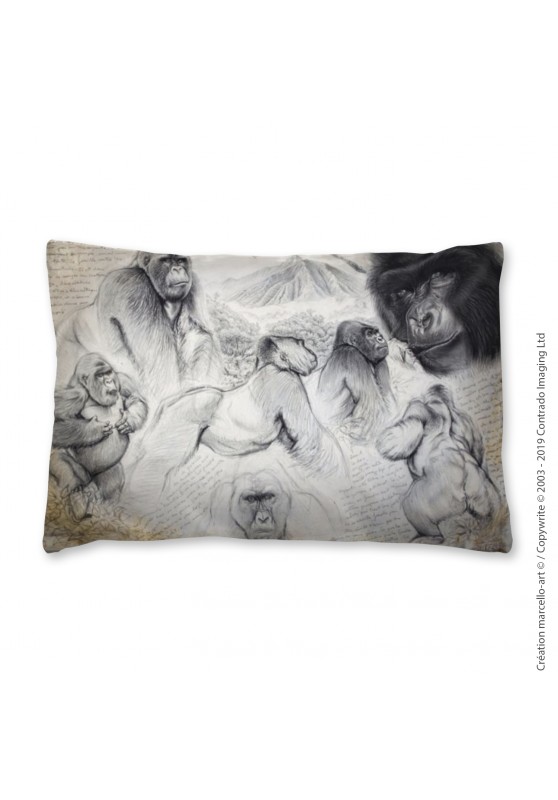 Marcello-art: Fashion accessory Pillowcase 193 A mountain gorilla