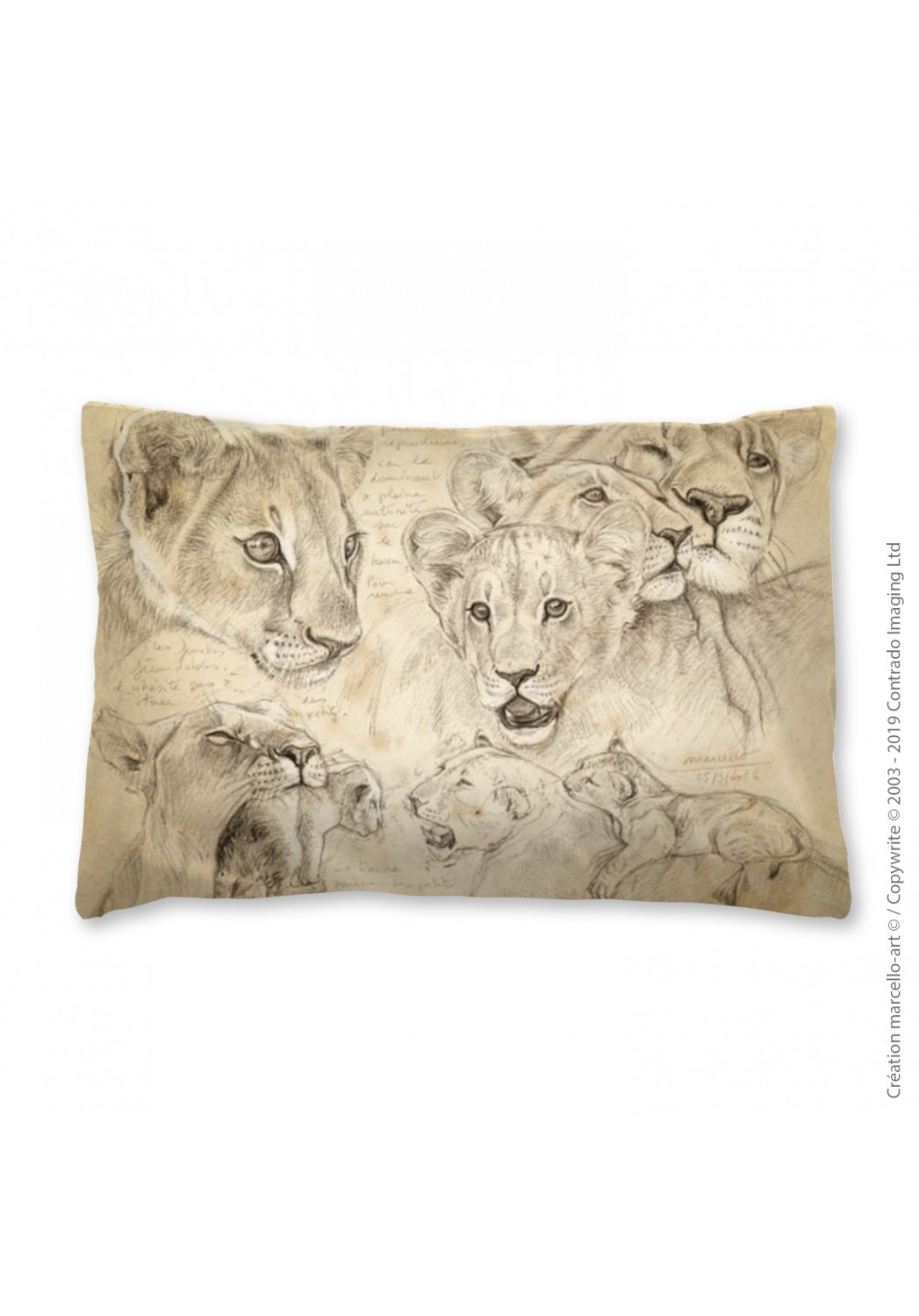 Marcello-art: Fashion accessory Pillowcase 303 A lion cubs