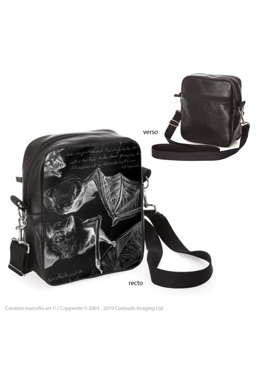 Marcello-art: Fashion accessory Bag 31 pipistrelle black