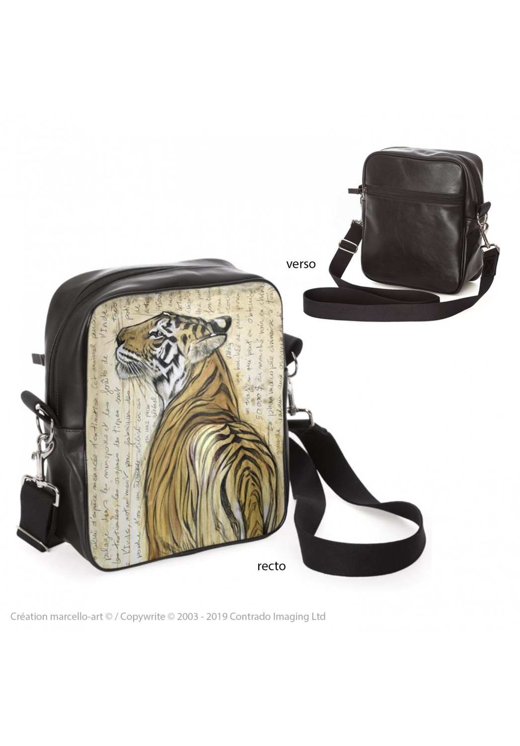 Marcello-art : Accessoires de mode Sacoche 298 tigre du Bengale