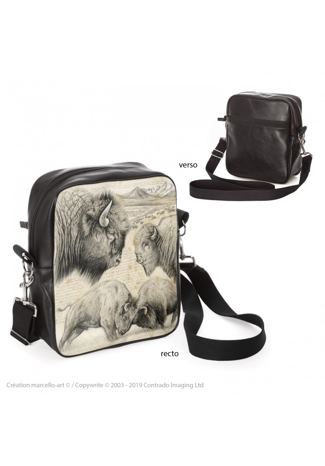 Marcello-art : Accessoires de mode Sacoche 390 bison