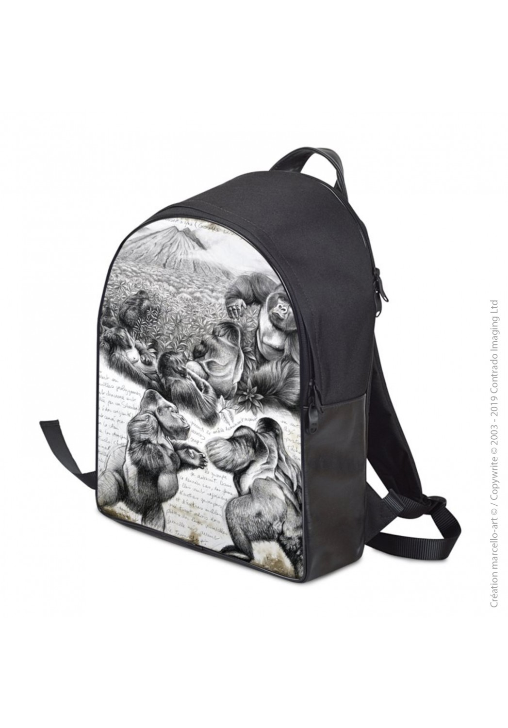 Marcello-art: Fashion accessory Backpack 301 Virunga gorilla